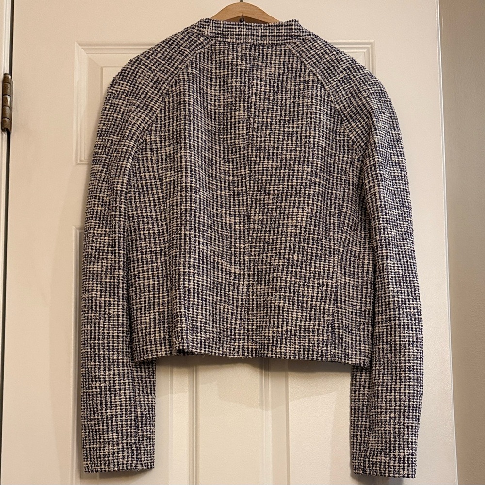 rag & bone Navy and White Tweed Blazer - Picture 2 of 8